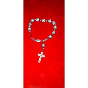 925 Sterling Silver Rosary Bracelet